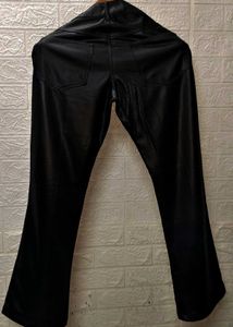 Latex Style Black Trousers For Medium Size Women