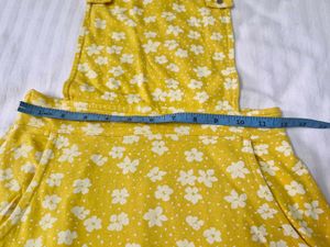 Floral Print Yellow Jumper Dress 11-12y