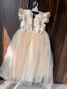 Cream Embroidered Gown