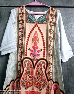 White Multi Colour Kurta