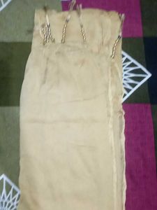 Golden Dupatta Of Net In Very Good Situation