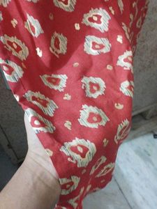 Maroon Printed Tunic Top