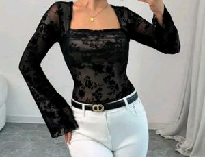 Gathered Bell Sleeve Top 🖤