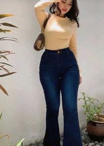 Women High Rise Bootcut Flared Denim Jeans ✨