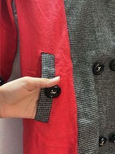 Red &amp; Grey Unique Coat