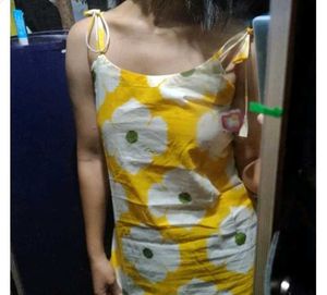 Ye shor🌼 Yellow Floral Cotton Cami Top | Adjustab