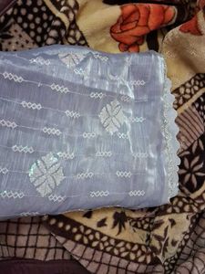 Elegant Lavender organsa saree