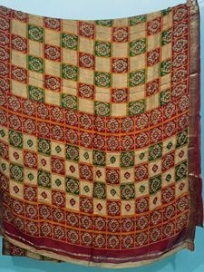 Ikkat Gold Saree