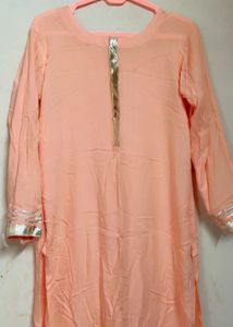 Peach Kurta Sharara Pant Set