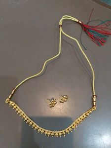 Gold-tone Necklace and Earring Set