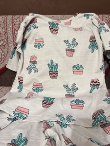 Cactus Print Top &amp; Bottom Set