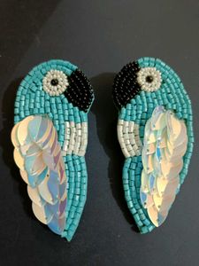 Beaded Parrot Earrings