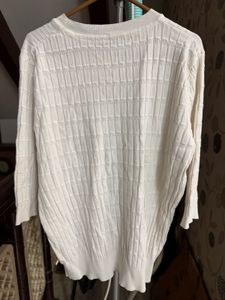 Elegant White Button Shoulder Top