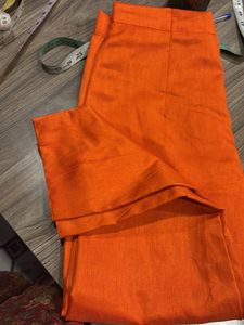 Orange Embroidered Kurta Set