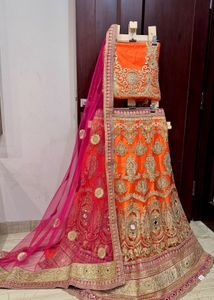 Brand New Fully Embroidered Net Silk Lehenga Choli