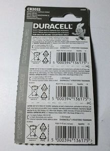 Duracell CR2032 Batteries Pack of 3