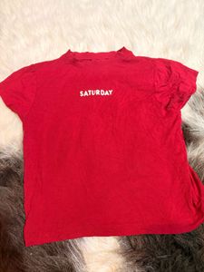 Red Saturday Tee