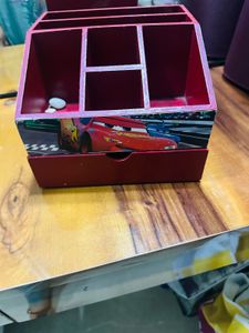Red Desk Organizer
