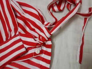 Striped Tie-Front Blouse