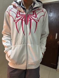 Spider-Gwen Inspired Zip-Up Hoodie