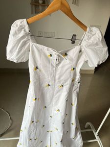 Floral Embroidered White Cotton MAXI Dress 🌼