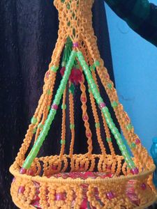 Handmade Macrame hanging jhula for laddu gopal ji