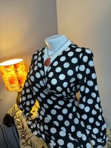 y2k polka dot wrap top / dress
