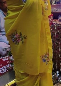 Beautiful Handprint Saree