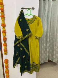 embroidery Kurta Set with Dupatta (3 piece)