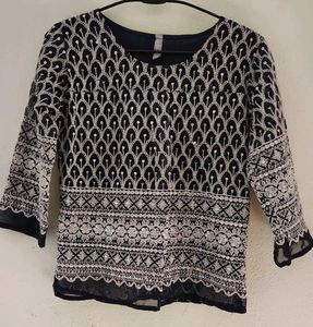 Embroidered Chikankari Causal Top