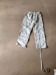 Comfy Beige Utility Cargo Pants - Drawstring Waist