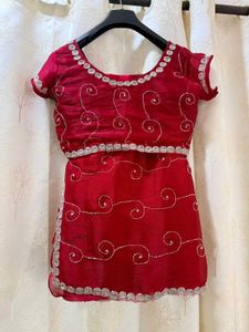 Red Handwork Jimmy Choo Fabric Saree