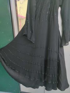 Elegant Black Embellished Abaya