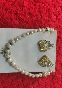 Pearl Necklace &amp; Earring Set