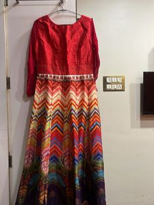 Colorful Embroidered Anarkali Dress