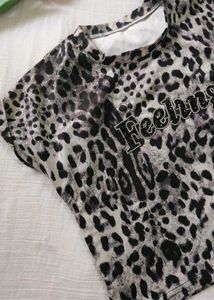 Animal Print Crop Top