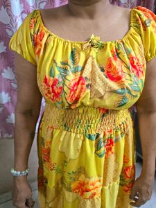 Mustard Yellow Tired Dress