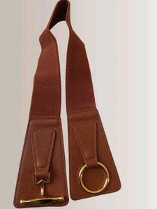 Stylish Brown Belt with Golden Accents