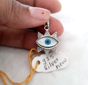 925 Pure Silver Mop Evil Eye Pendant