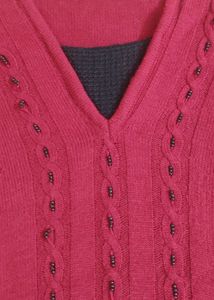 maroon Knitted  bodycon dress