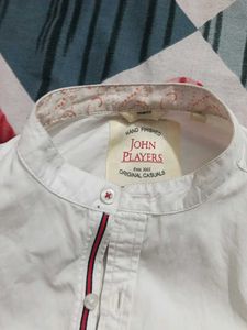 Chinese Collar White Luxury Shirt And Adidas Jeans