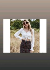 Chic White Long Sleeve Top