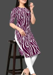 Women Crepe Fabric MultiColor Printed Kurti