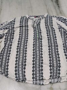 Patterned White Top