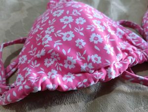 Pink Floral Bikini Top