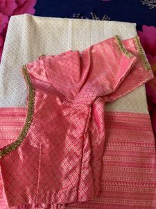 OffWhite Pink Saree