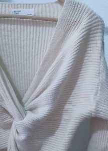 Twist Front Knit Sweater