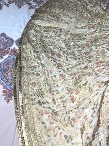 W Gold &amp; Peach Ethnic Maxi Dress