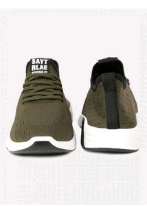 Olive Green Knit Sneakers