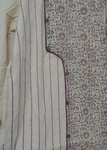 Off-white Colour Pure Cotton Punjabi Like New
